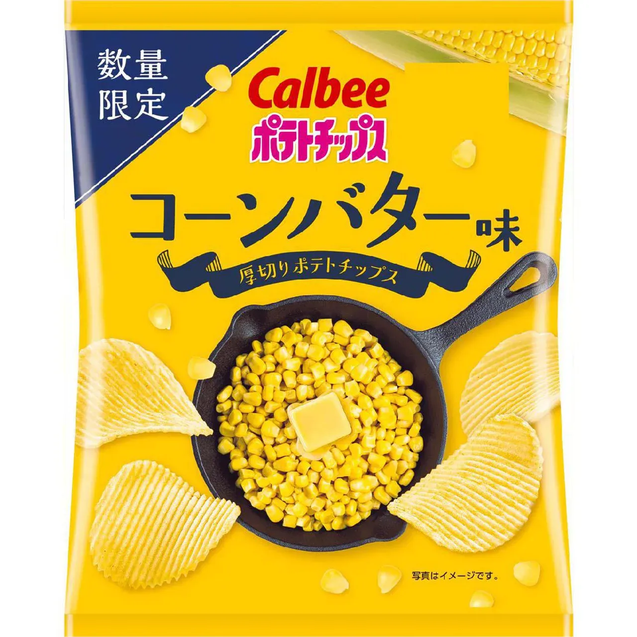 Calbee Thick Cut Potato Chips Corn Butter Flavor 55g