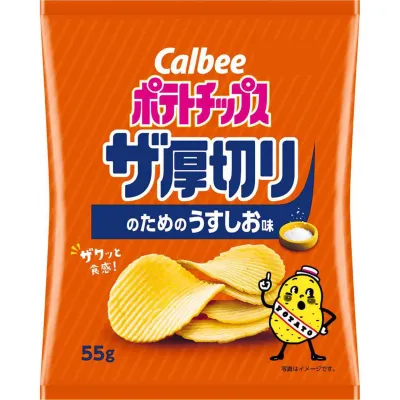 Calbee Thick Cut Potato Chips Lightly Salted Flavor 55g