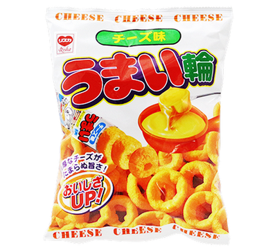 Yaokin Umai Wa Cheese Flavor Corn Snack Rings 75g