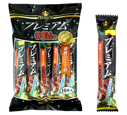 Premium Umaibo Japanese Steak Flavor with Wasabi 90g