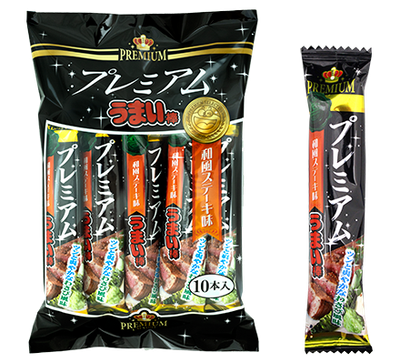 Premium Umaibo Japanese Steak Flavor with Wasabi 90g