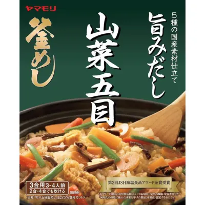 Yamamori Sansai Gomoku Takikomi Rice Mix 3 Cups 210g