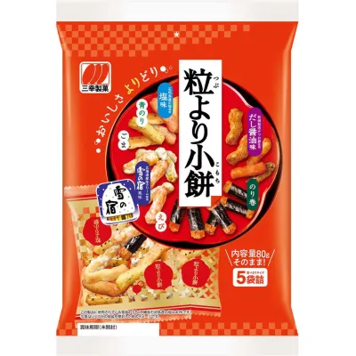 Sanko Tsubuyori Komochi Assorted Rice Crackers 80g