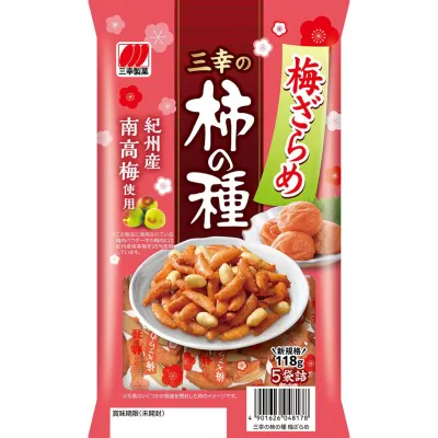 Sanko Kaki no Tane Plum Sugar Rice Crackers 118g
