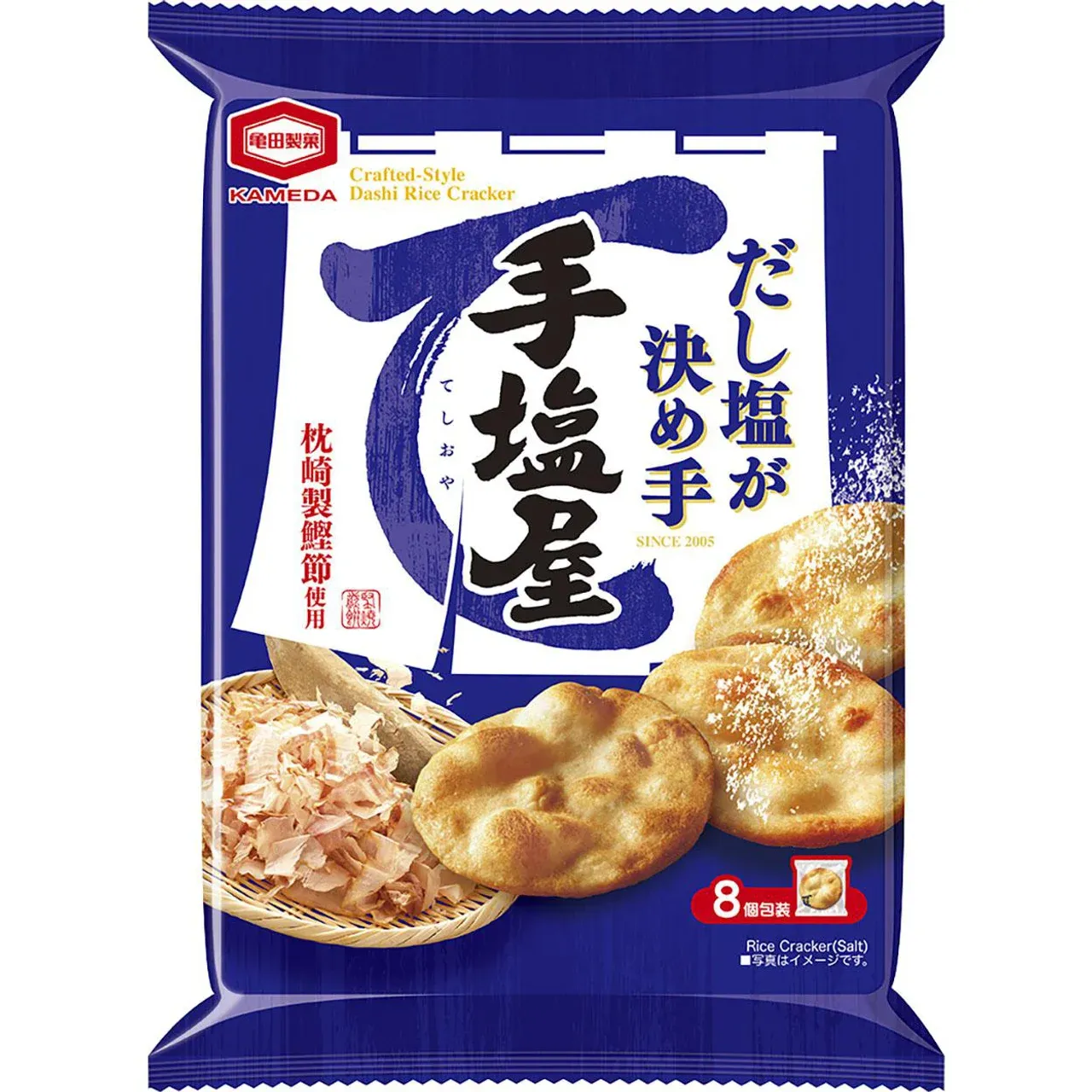Kameda Teshioya Rice Crackers with Bonito Dashi 8pcs
