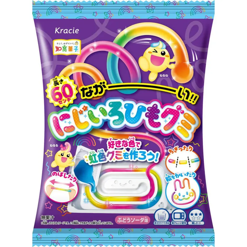 String Candy Kit Kracie Long Rainbow Gummy String DIY Candy Kit 18g
