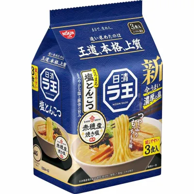 Nissin Raoh Rich Creamy Salt Tonkotsu Ramen 3-Serving Pack 279g