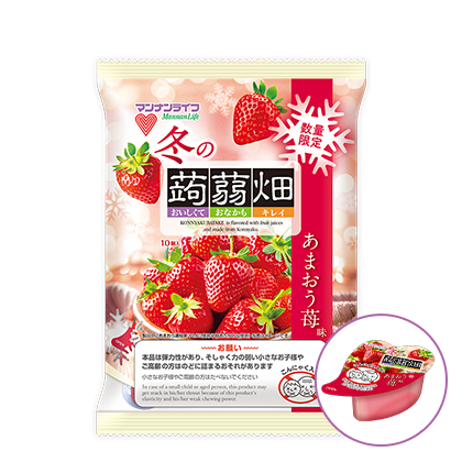 MannanLife Winter Konnyaku Jelly Amaou Strawberry (25g × 10 pcs)