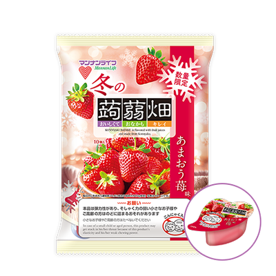 MannanLife Winter Konnyaku Jelly Amaou Strawberry (25g × 10 pcs)