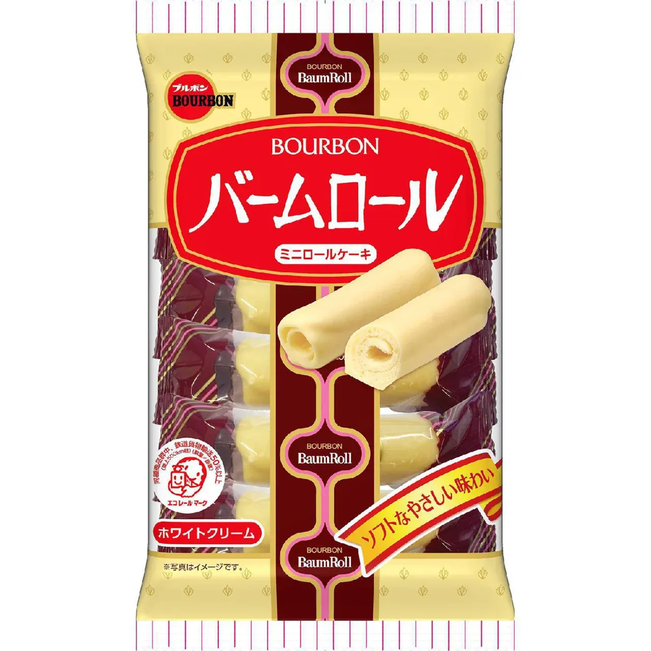 Bourbon Baum Roll White Cream Cakes 7pcs