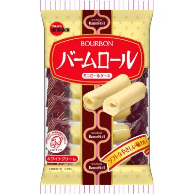 Bourbon Baum Roll White Cream Cakes 7pcs