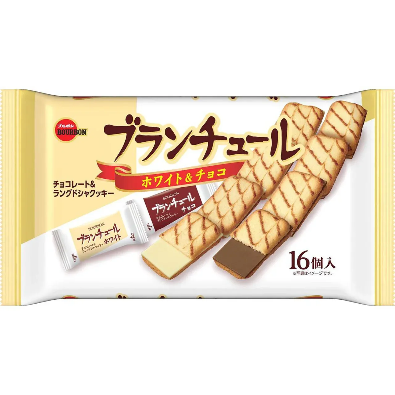 Bourbon Blancheur White &amp; Chocolate Cookies 16pcs