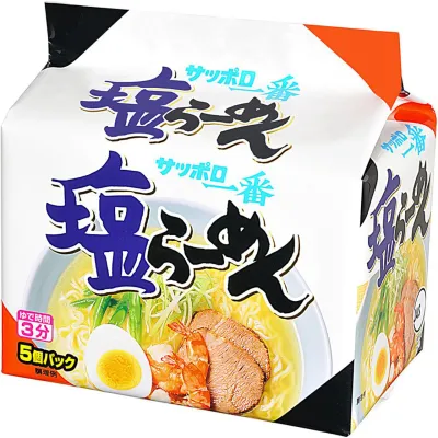 Sapporo Ichiban Salt Ramen 5 Packs 100g Each