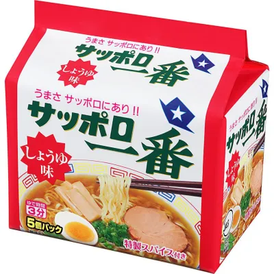 Sapporo Ichiban Soy Sauce Ramen 5 Packs 100g Each