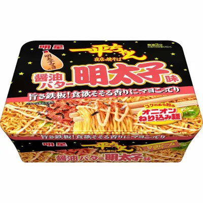 Myojo Ippeichan Yomise no Yakisoba Soy Sauce Butter Mentaiko Cup 127g