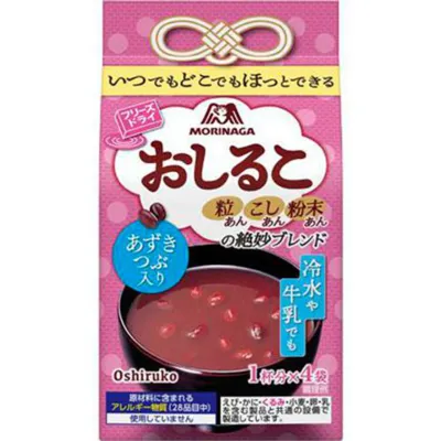 Morinaga Instant Oshiruko Freeze-Dried Sweet Red Bean Soup 4 Servings