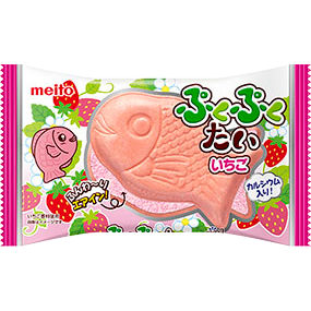 Meito Puku Puku Tai Strawberry Airy Chocolate Wafer 1pc