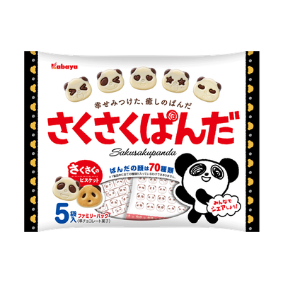 Kabaya Saku Saku Panda Family Pack 85g (17g × 5 packs)