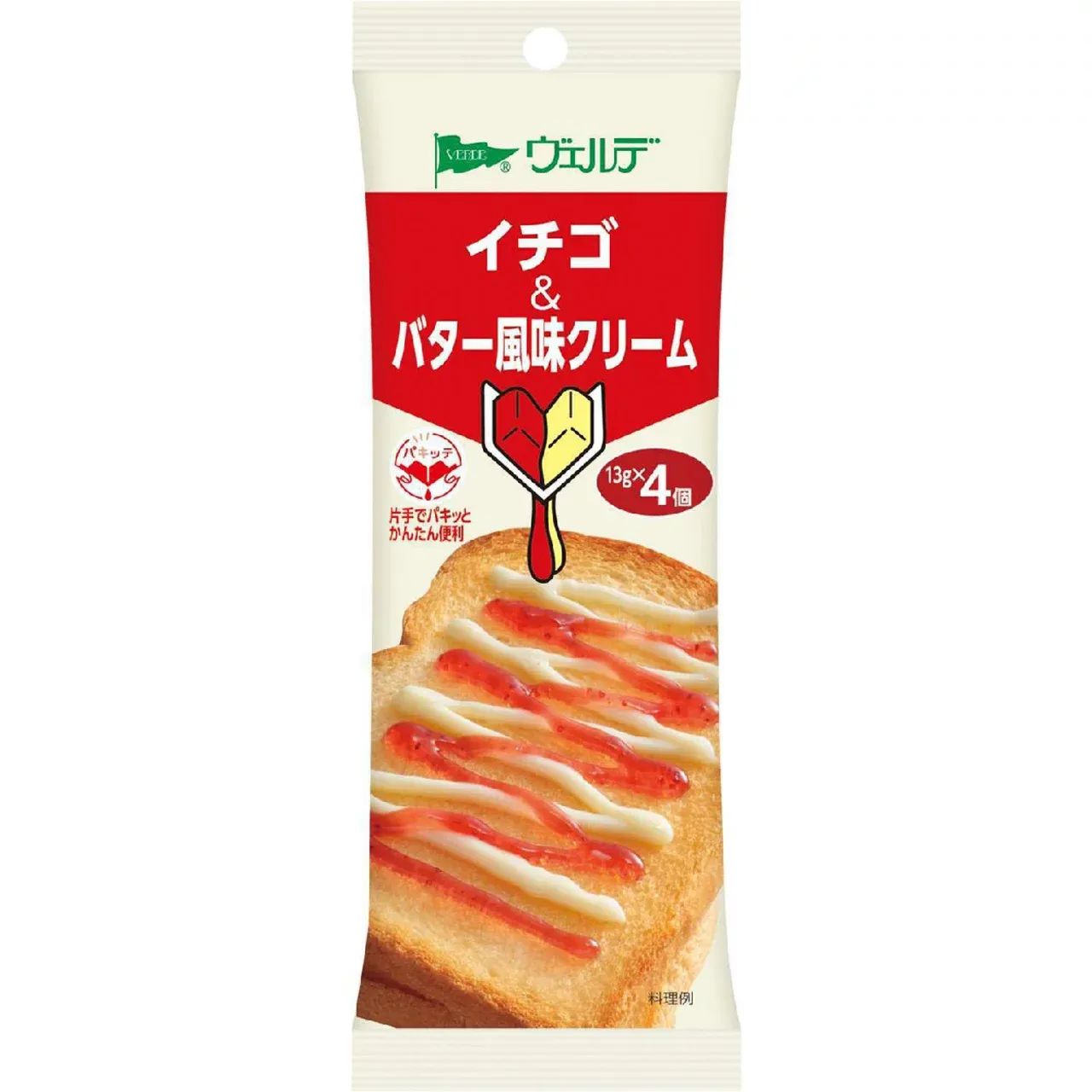 Aohata Verde Pakitte Strawberry &amp; Butter Flavor Cream 52g (13g × 4)
