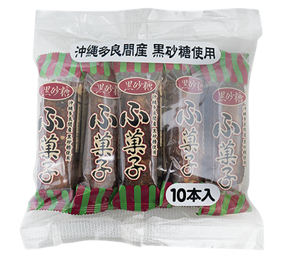Yaokin Black Sugar Fu-gashi Wheat Puff Snack (10 Sticks)