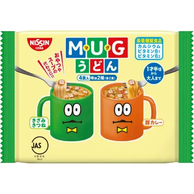 Nissin Mug Udon Mini Instant Udon 94g (4 Servings, Assorted Flavors)