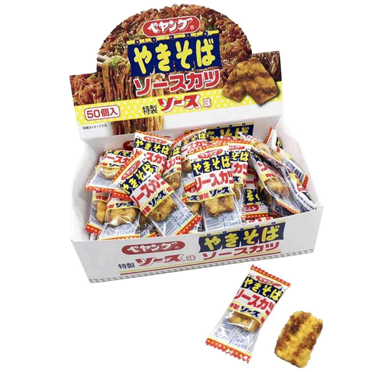 Realize Planning Peyoung Sauce Yakisoba Katsu Dagashi 50pcs