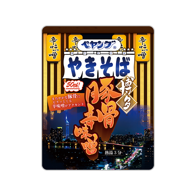 Maruka Foods Peyoung Hakata Tonkotsu Spicy Miso Yakisoba 114g