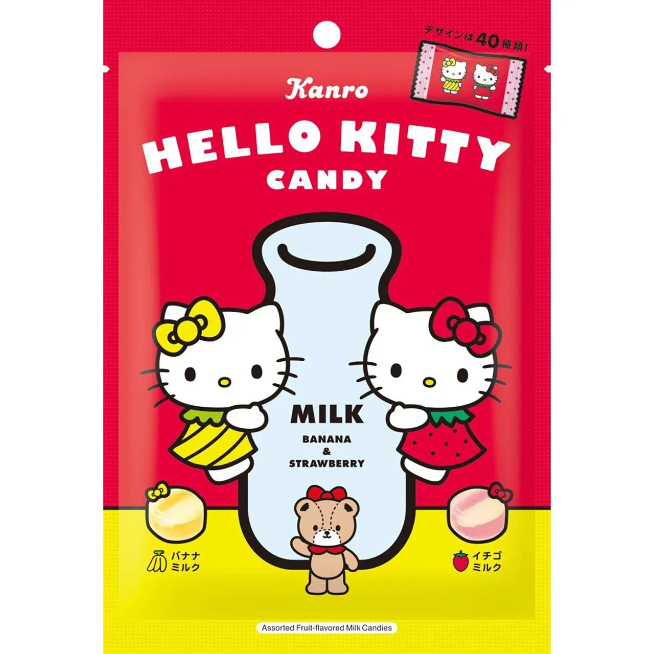 Kanro Hello Kitty Milk &amp; Fruit Candy 37g