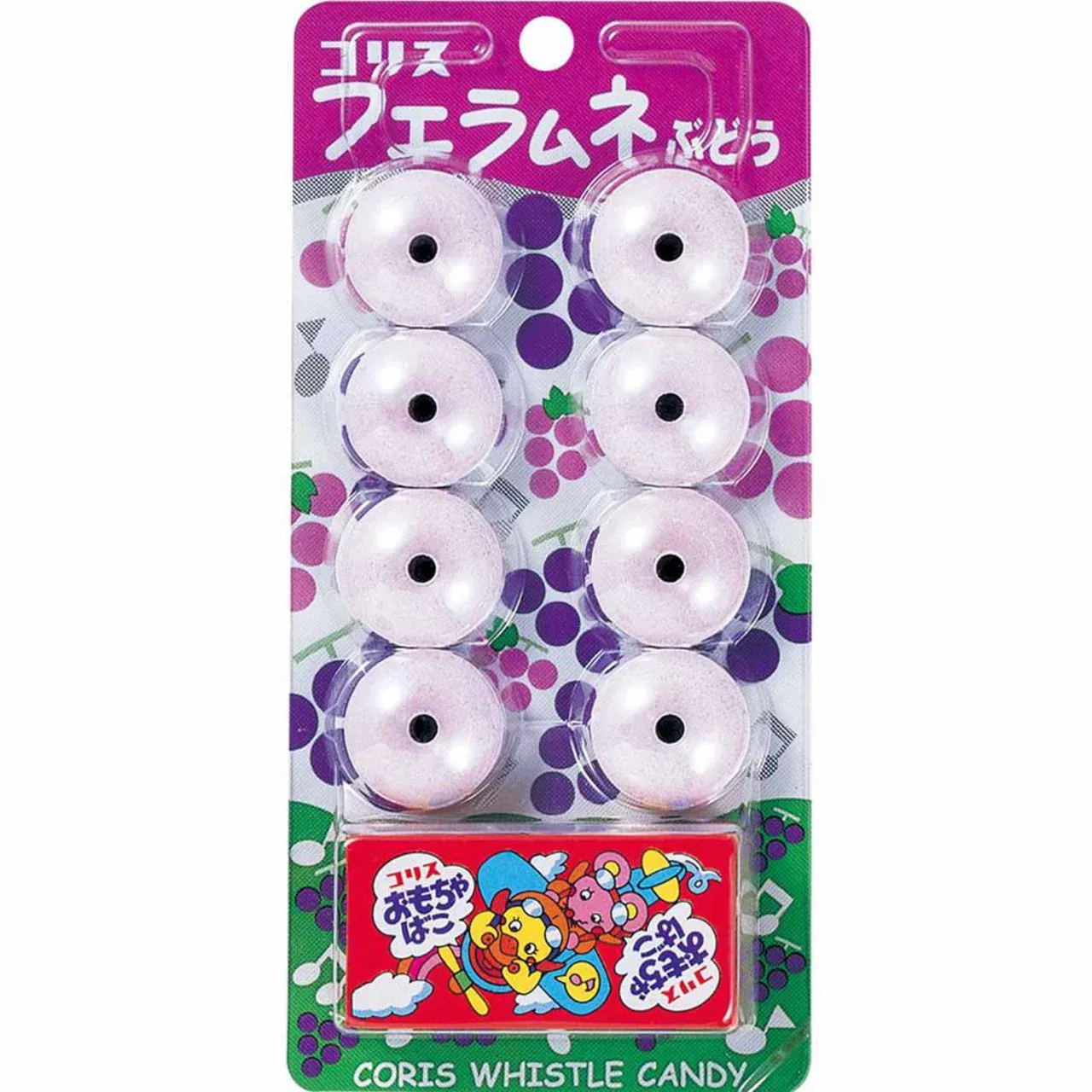 Coris Fue Ramune Grape Flavor Whistle Candy 8pcs