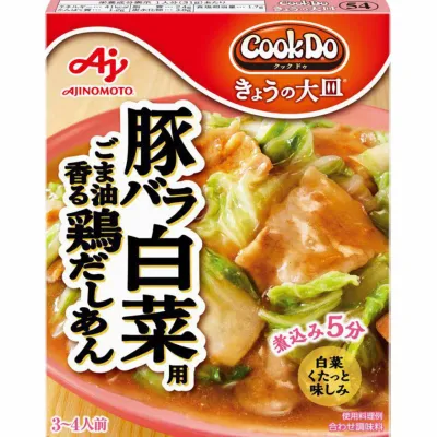 Ajinomoto Cook Do Kyō no Ōzara Pork Belly &amp; Napa Cabbage Thick Sauce 110g
