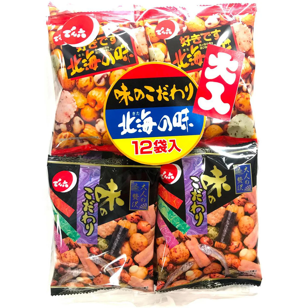 Denroku Aji no Kodawari & Hokkai no Aji Snack Mix 12 Packs (252g)