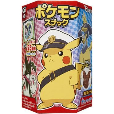 Tohato Pokémon Corn Puff Snack Chocolate Flavor 1 Box 23g