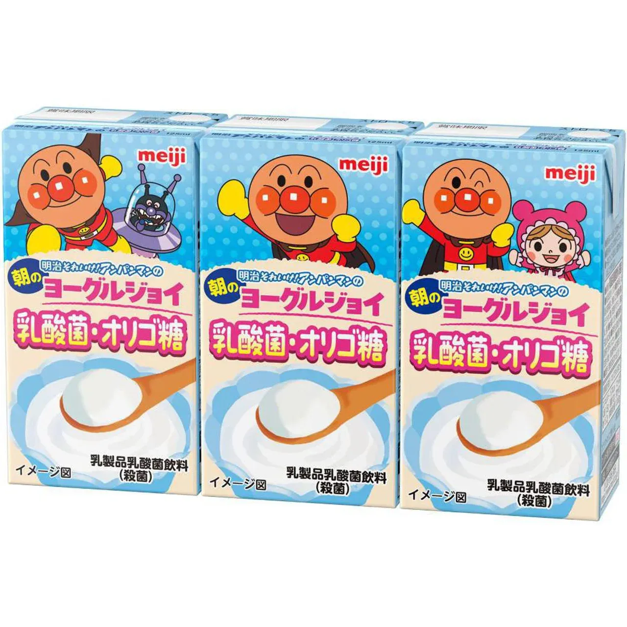 Meiji Soreike Anpanman Morning Yogur Joy Lactic Acid Drink 125ml x 3