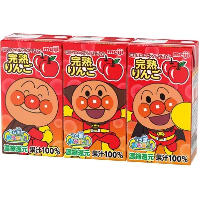 Meiji Soreike Anpanman Ripe Apple Juice 100% 125ml x 3