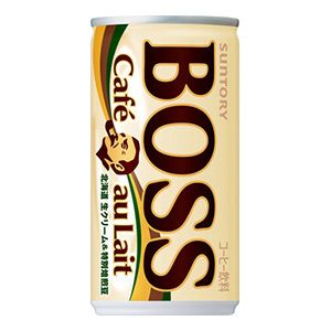Suntory BOSS Café Au Lait Coffee 185g Can