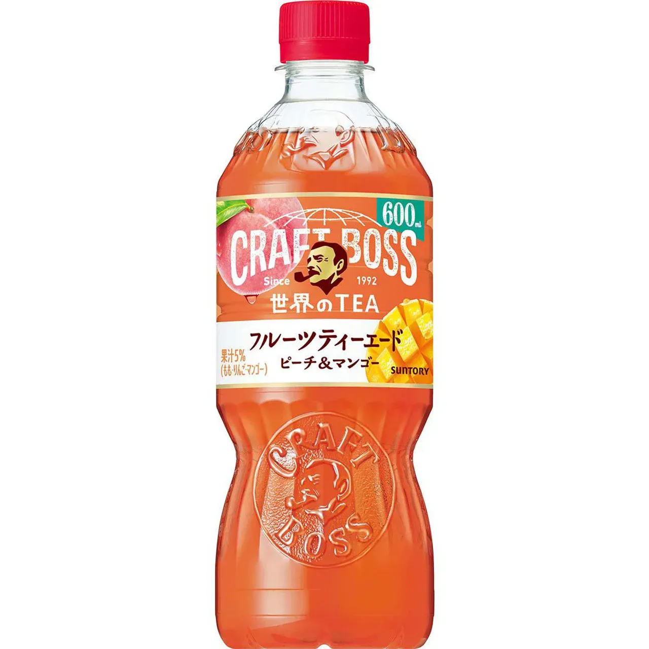 Suntory Craft BOSS World Tea Fruit Tea Ade Peach &amp; Mango 600ml PET