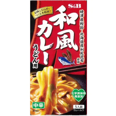 S&amp;B Japanese Curry Udon Roux Medium Hot 110g (5 Servings)