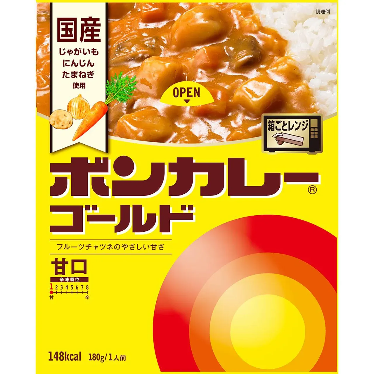 Otsuka Foods Bon Curry Gold (180g, 1 Serving), Spice Level: Mild