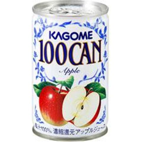 Kagome, 100CAN, Apple 100% Juice, 160g - Sale