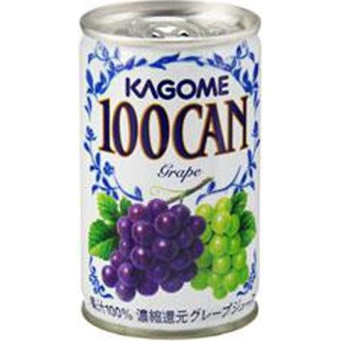 Kagome 100 CAN Grape Juice 160g × 6 Cans