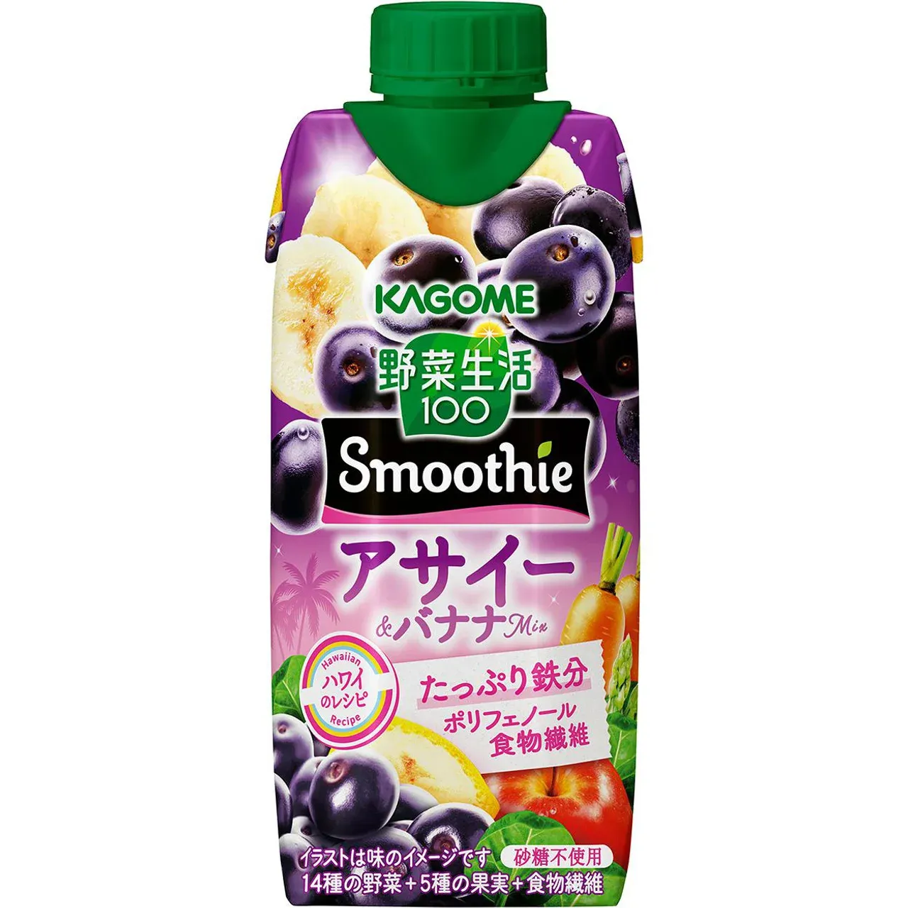 Kagome Yasai Seikatsu 100 Smoothie Acai &amp; Banana Mix 330ml