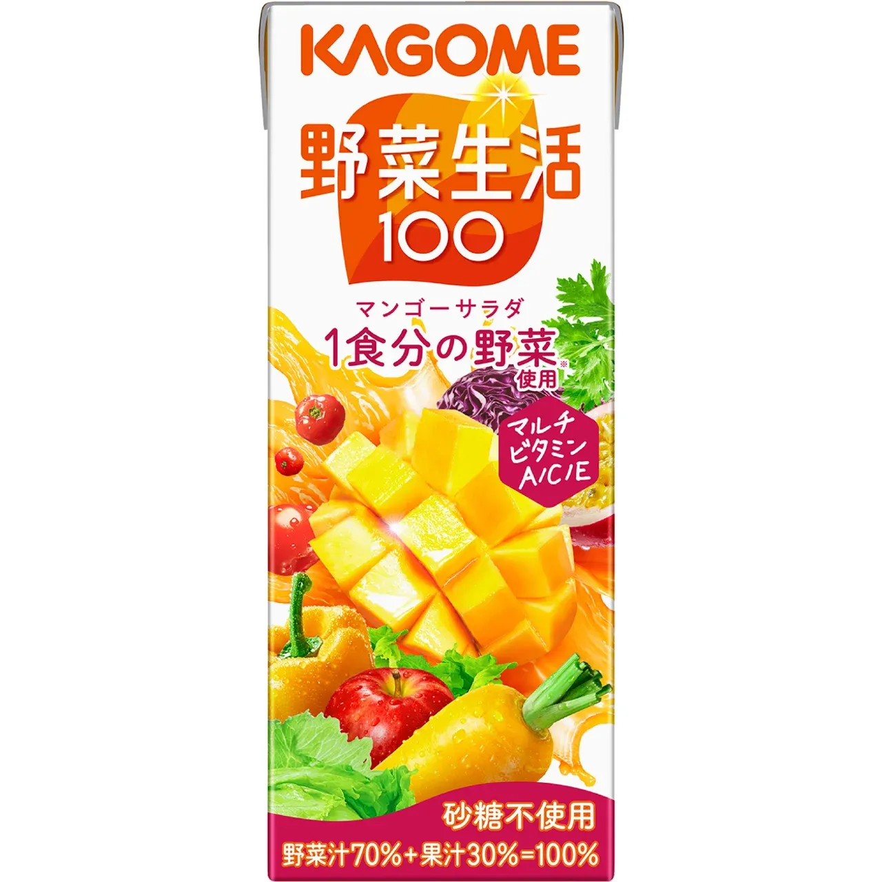 Kagome Yasai Seikatsu 100 Mango Salad Mixed Vegetable &amp; Fruit Juice 200ml