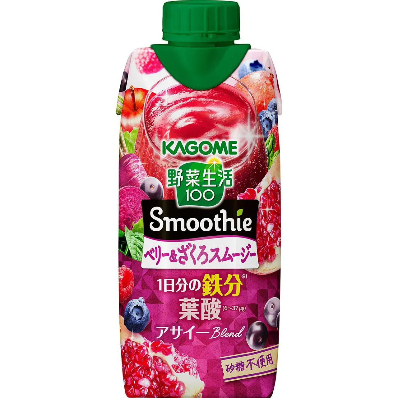 Kagome Yasai Seikatsu 100 Smoothie Berry &amp; Pomegranate Smoothie 330ml