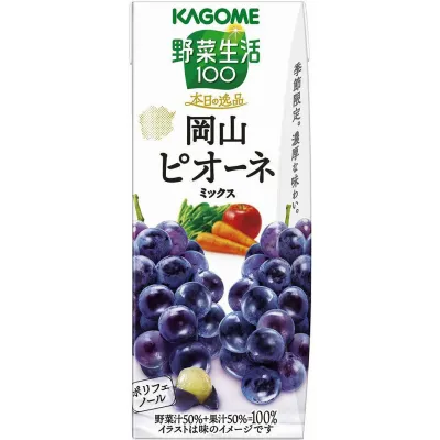 Kagome Yasai Seikatsu 100 Today’s Special Okayama Pione Grape Mixed Juice 195ml