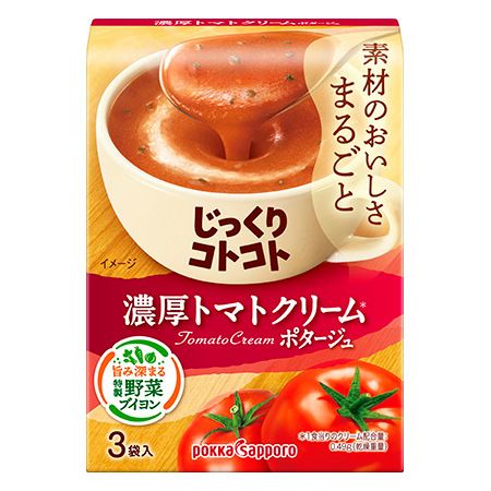 Pokka Sapporo Jikkuri Kotokoto Rich Tomato Cream Potage 3 Packs
