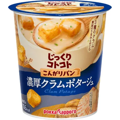 Pokka Sapporo Jikkuri Kotokoto Kongari Pan Clam Potage 25.3g