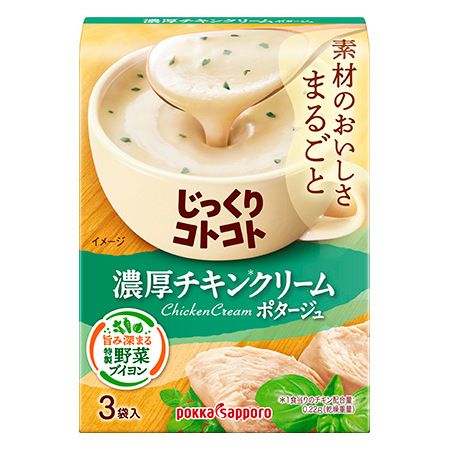 Pokka Sapporo Jikkuri Kotokoto Rich Chicken Cream Potage 3 Packs