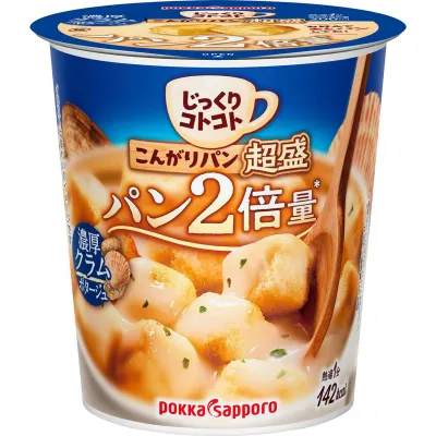 Pokka Sapporo Jikkuri Kotokoto Kongari Pan Chomori Rich Clam Potage 33.1g
