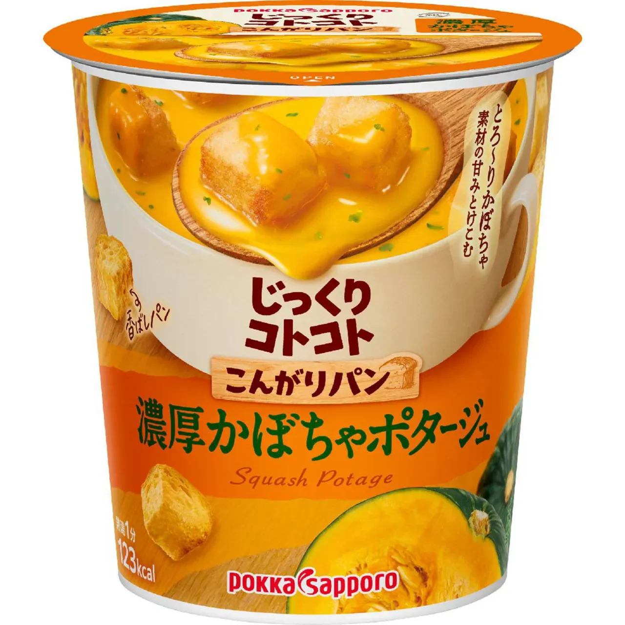 Pokka Sapporo Jikkuri Kotokoto Kongari Pan Pumpkin Potage 29.5g