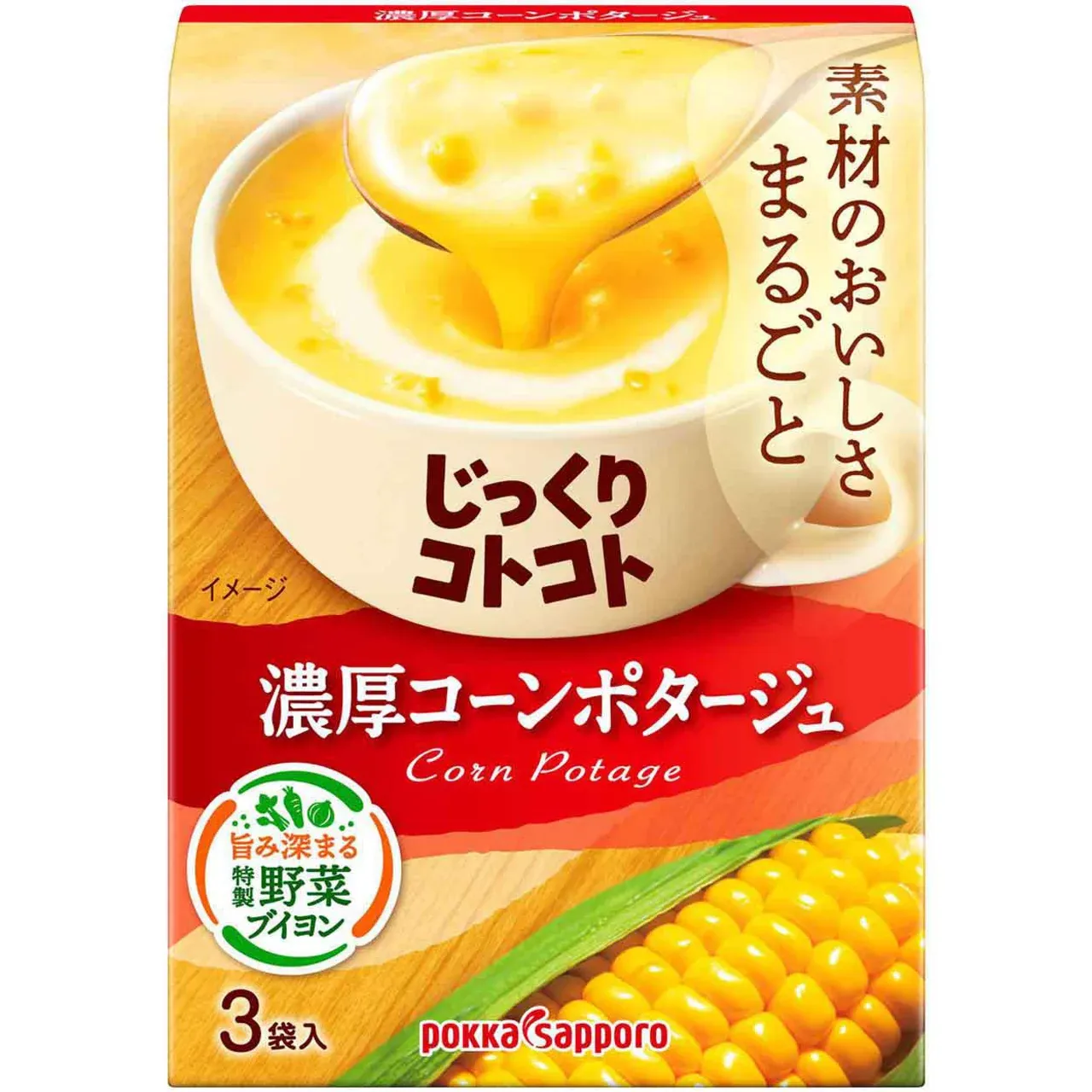 Pokka Sapporo Jikkuri Kotokoto Rich Corn Potage 3 Packs